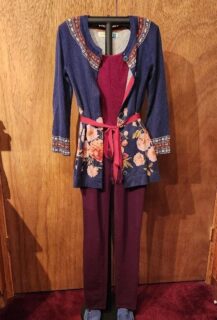 Emmas Rose Patterned Cardigan Outfit