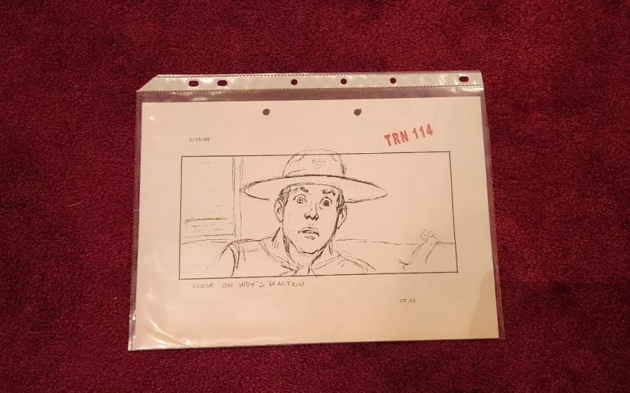 Young Indiana Jones storyboard & River Phoenix Autograph