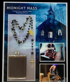 Father Paul Hill’s (Hamish Linklater) Hero Flask and Prayer Beads