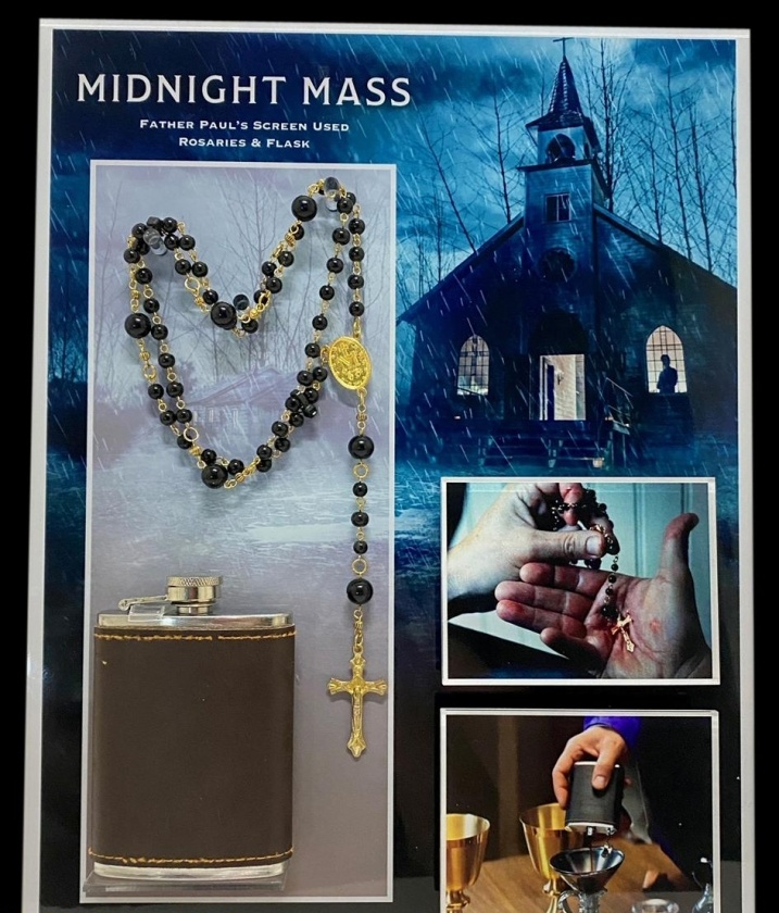 Father Paul Hill’s (Hamish Linklater) Hero Flask and Prayer Beads