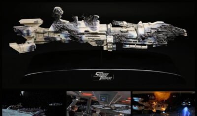 Battle-Damaged Federation Corvette Transport Model Miniature