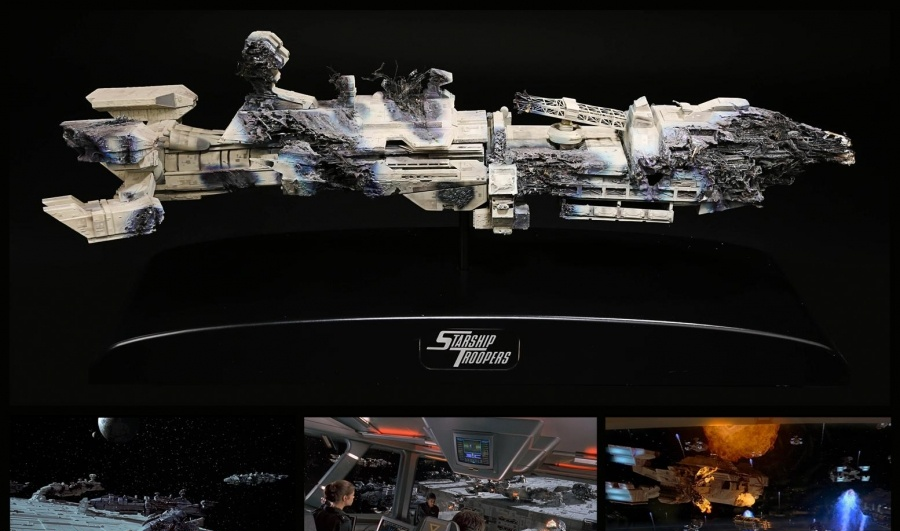 Battle-Damaged Federation Corvette Transport Model Miniature
